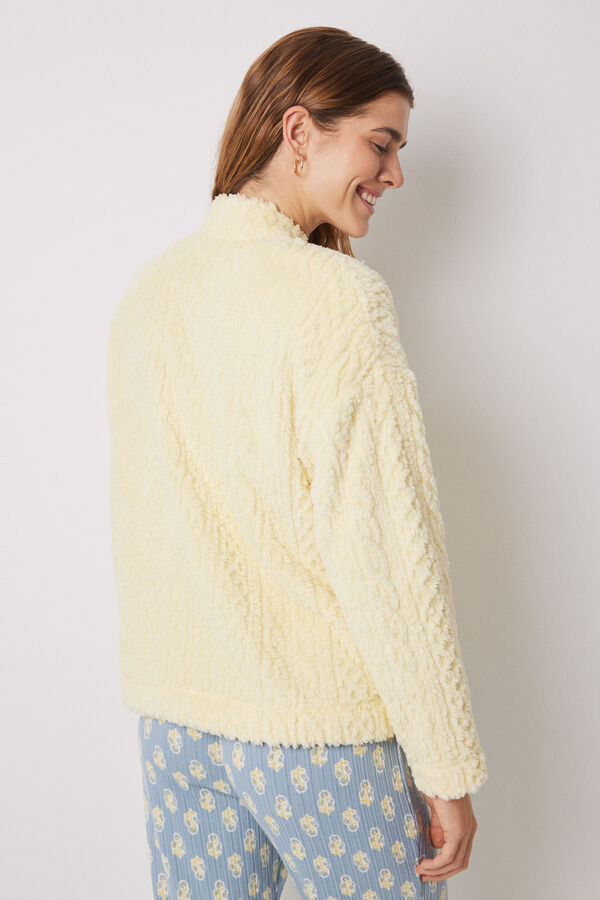 Womensecret Short yellow faux shearling printed