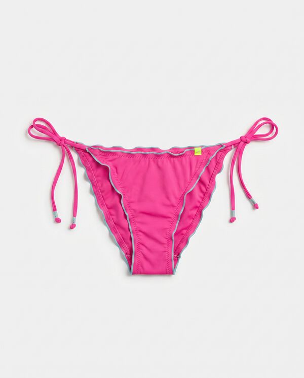 HI&BYE Pink Brazilian bikini bottoms with straps pink