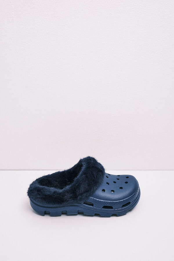 HI&BYE Navy platform mule slippers blue
