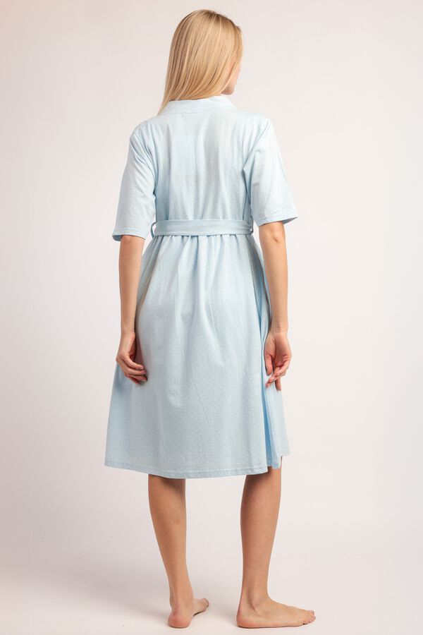 Admas Bata corta lunares encaje azul