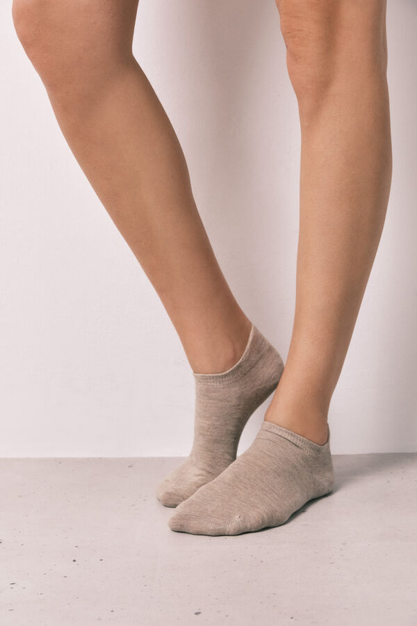 Women'secret Pack de 5 chaussettes courtes assorties imprim&eacute;
