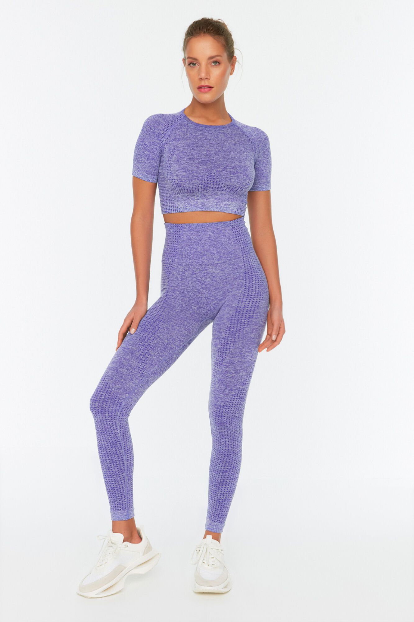Trendyol Legging deportivo largo tiro alto jaspeado