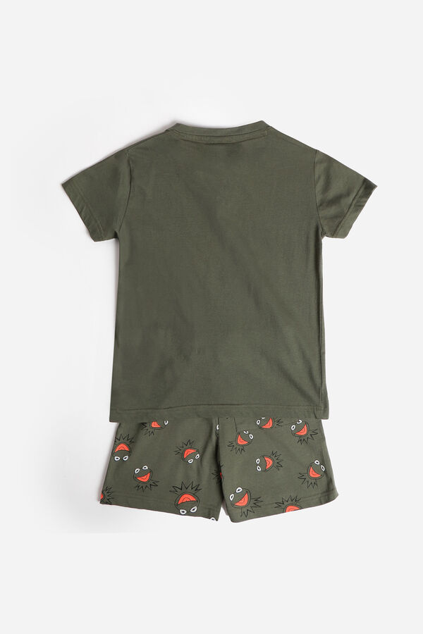 Womensecret DISNEY Crazy Kermit short-sleeved pyjamas for boys Kaki