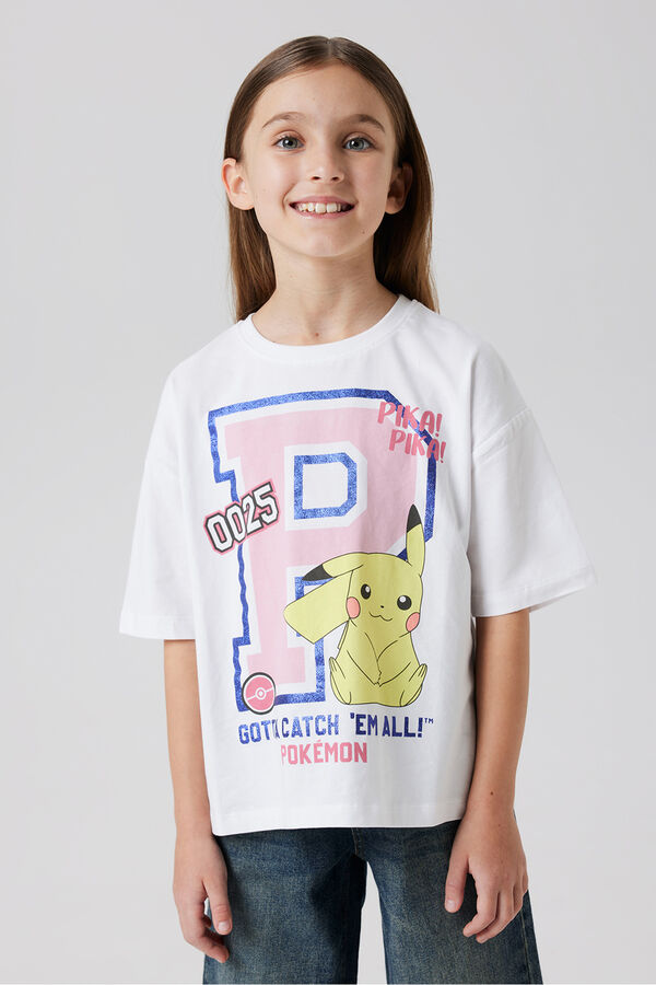 Name it Girl's T-shirt POKEMON white