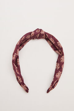 Womensecret Burgundy ethnic print twist front headband printed