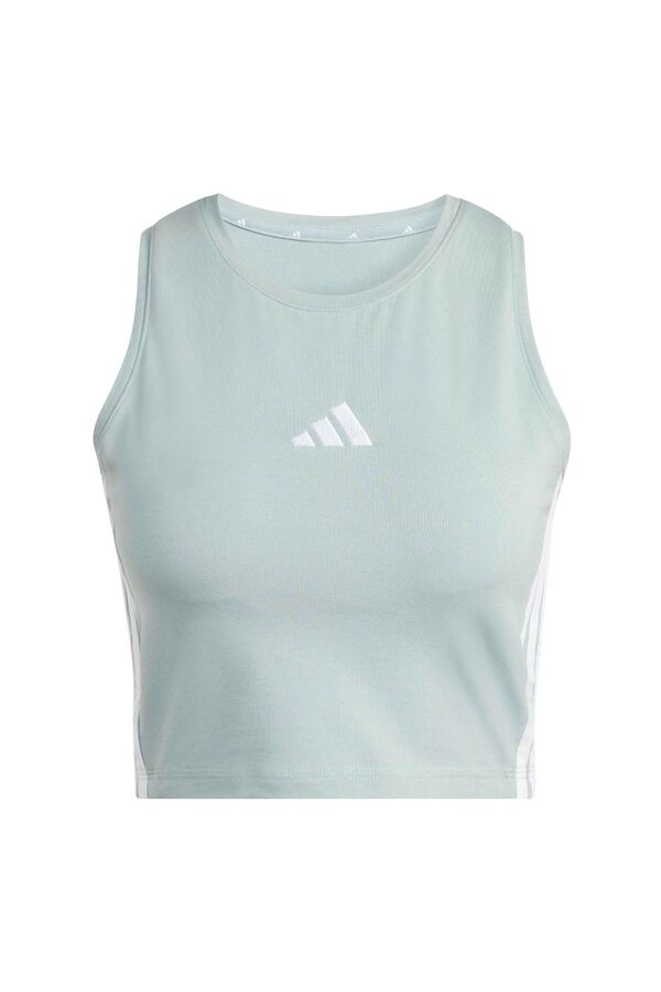 Adidas Camiseta corta acolchada 3 bandas azul