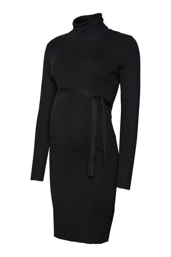 Mamalicious Vestido midi em malha para maternity preto