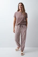 Women'secret Pantalon long imprim&eacute; animal nude