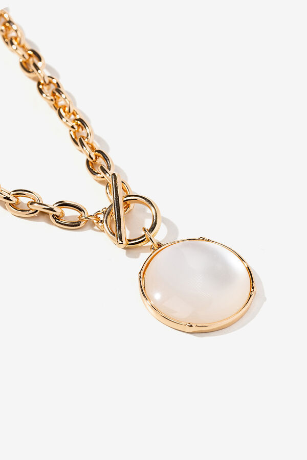 Vilanova Colar de corrente com pendente branco