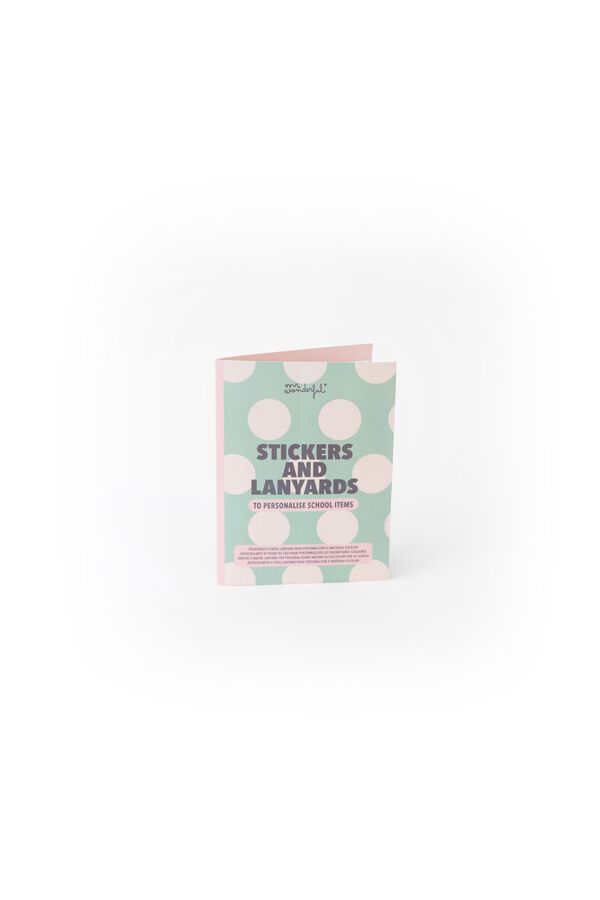 Mr. Wonderful School customisation set: Stickers and lanyards - Bee, peach, cat and star. printed