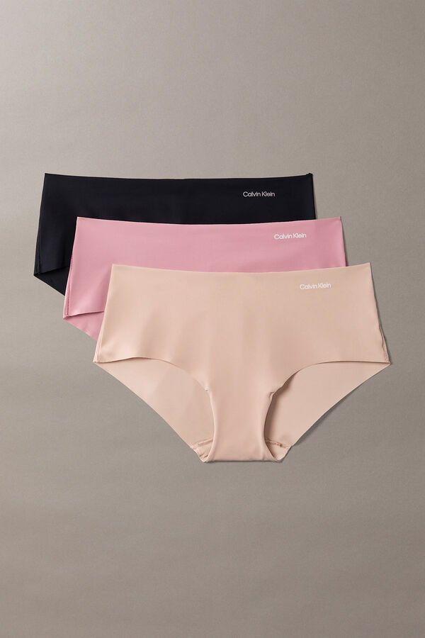 Calvin Klein Pack 3 Bragas culotte microfibra estampado
