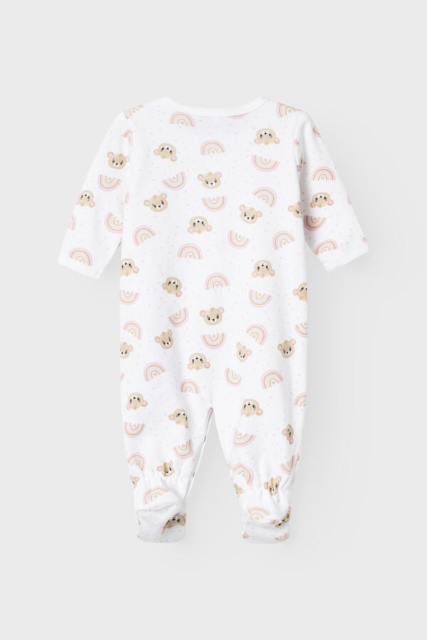 Womensecret Pijama bebé niña motivo ositos y arcoiris white