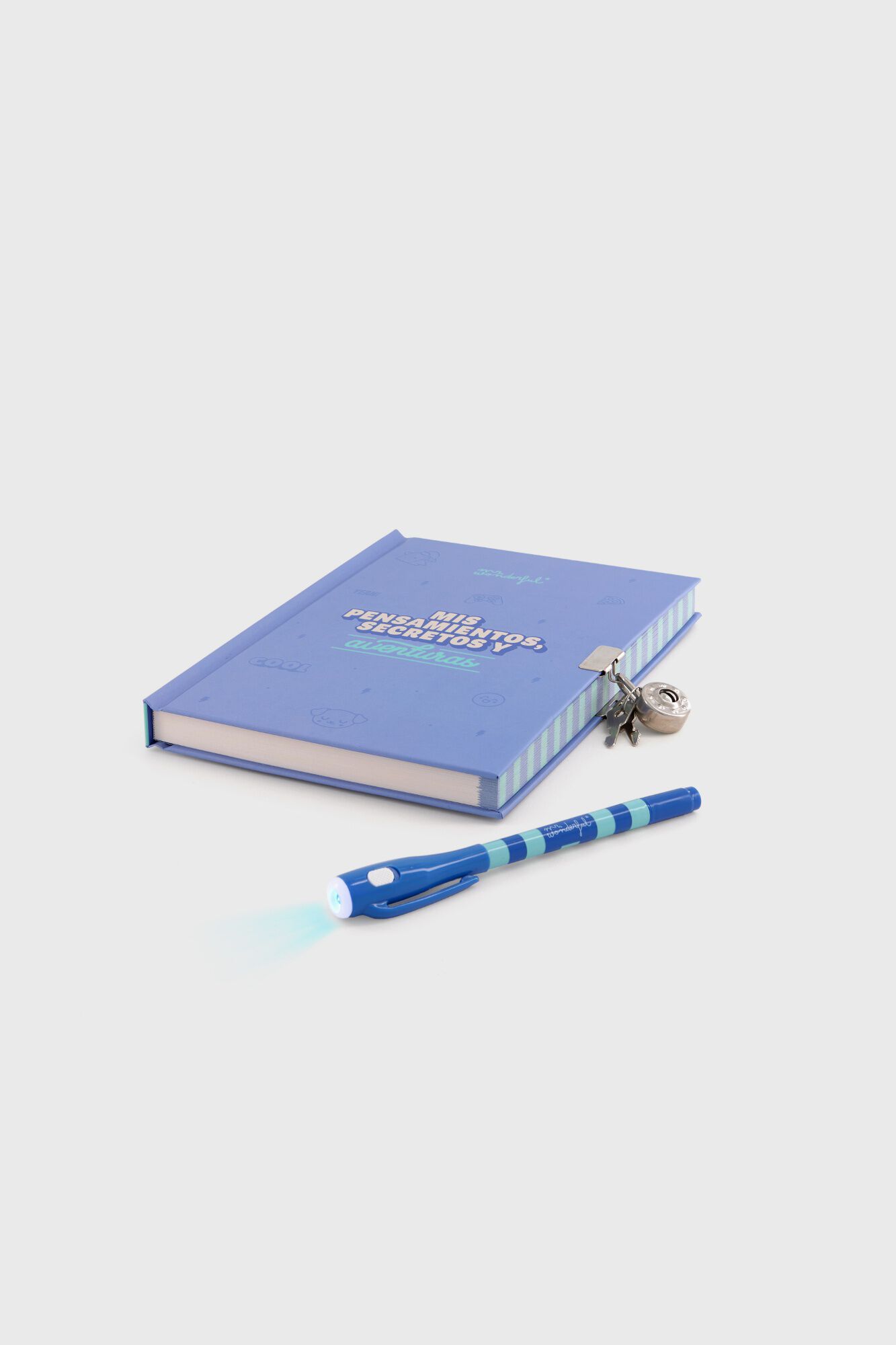 Mr Wonderful Personal diary + pen with normal and invisible ink - My thoughts, secrets and adventures