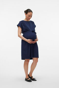 Womensecret Vestido curto de algodão maternity e amamentação  azul