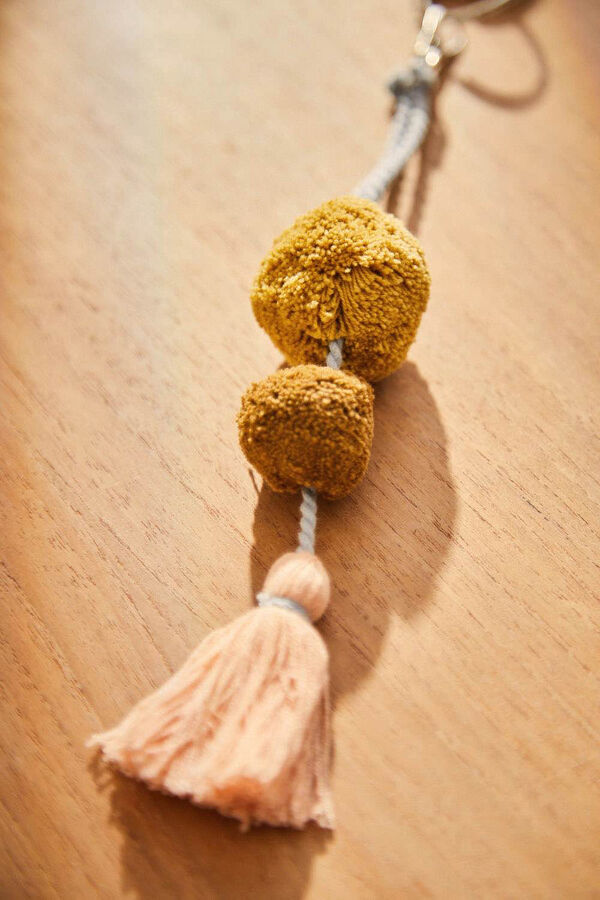 Calma House Schl&uuml;sselanh&auml;nger Pompon-Schl&uuml;sselanh&auml;nger Marbles Rot