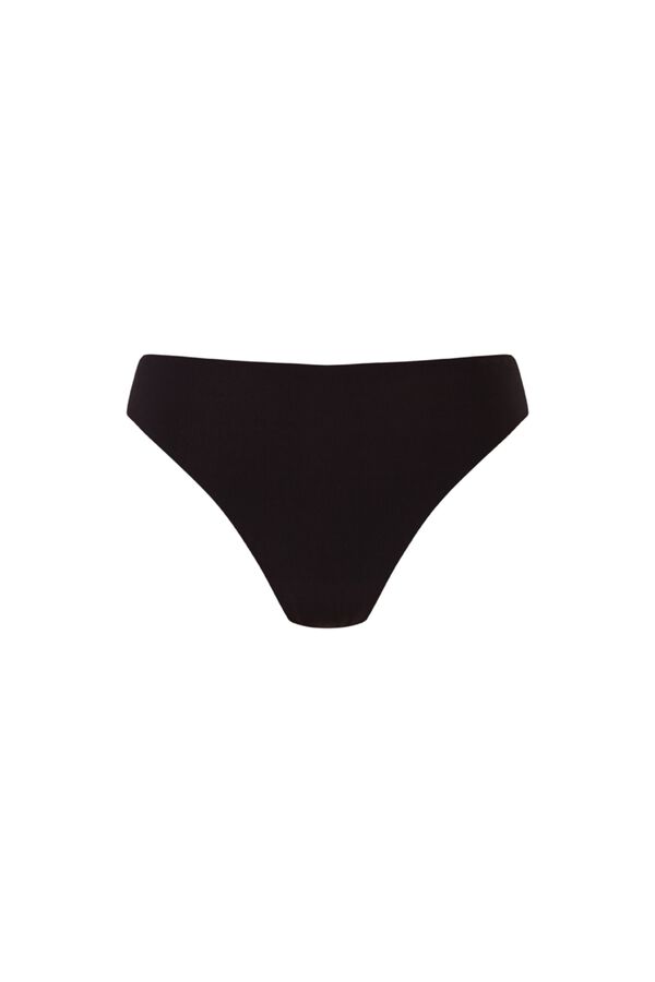 Women'secret Black ribbed microfibre mini string black