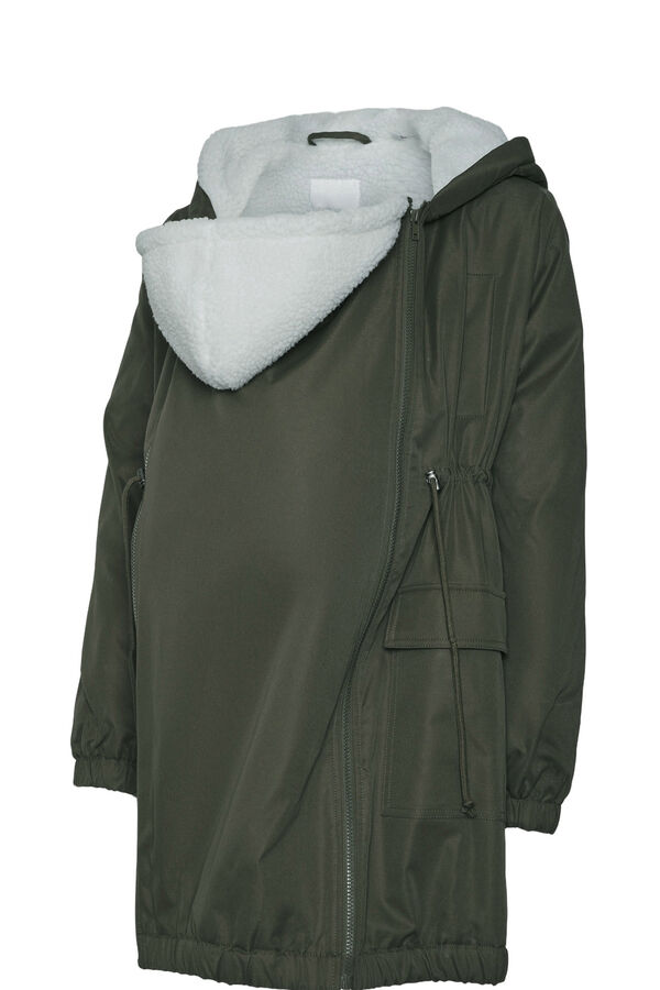 Mamalicious Special maternity , babywearing and post-pregnancy parka grey