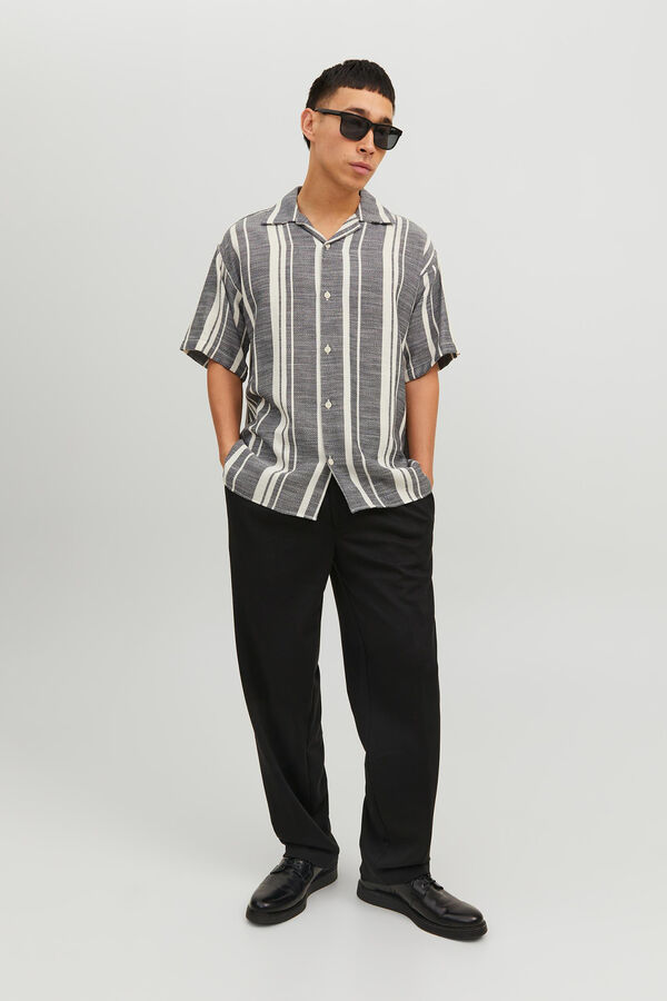 Jack & Jones Camisa de manga corta rayas negro