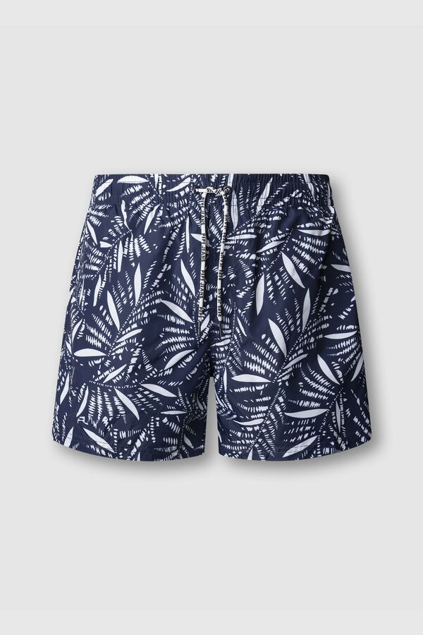 Pepe Jeans Tropical print regular swimwear blue