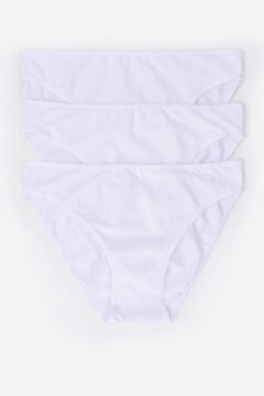 Womensecret 3 microfiber classic panties pack white