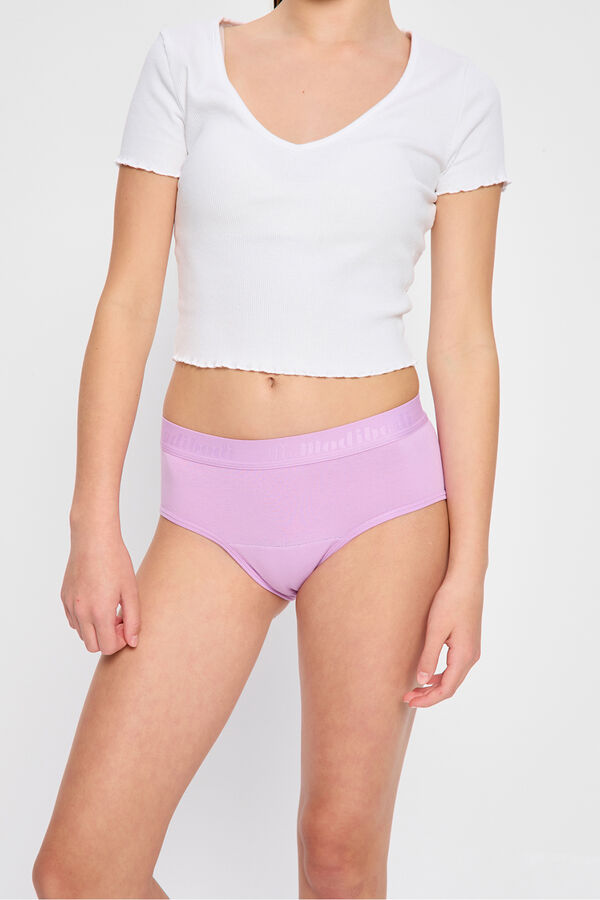 Modibodi Teen Boyleg Period Panties Organic Cotton Heavy Flow Pink rose