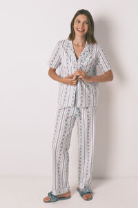 Women'secret 100% cotton striped Capri classic pyjamas