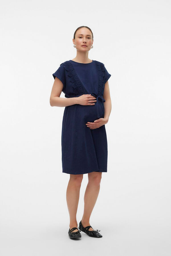 Womensecret Vestido corto de algodón maternity y lactancia  blue
