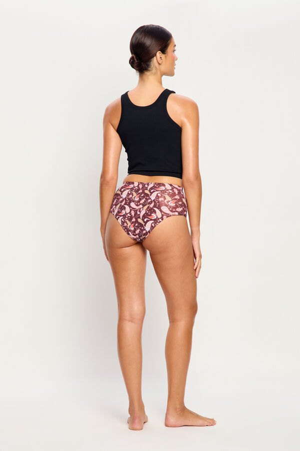 Modibodi Red seamless high-waisted period panty brown