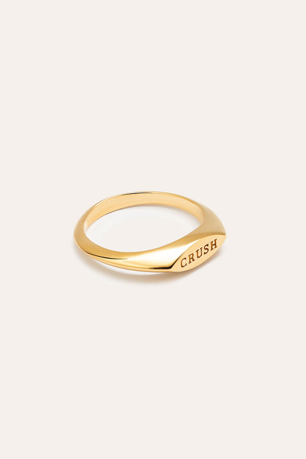 Singularu Gold Plated Crush Ring imprim&eacute;