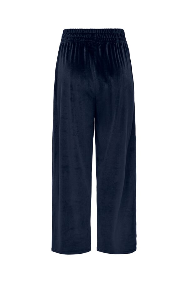 Only Play Velvet wide leg trousers blue