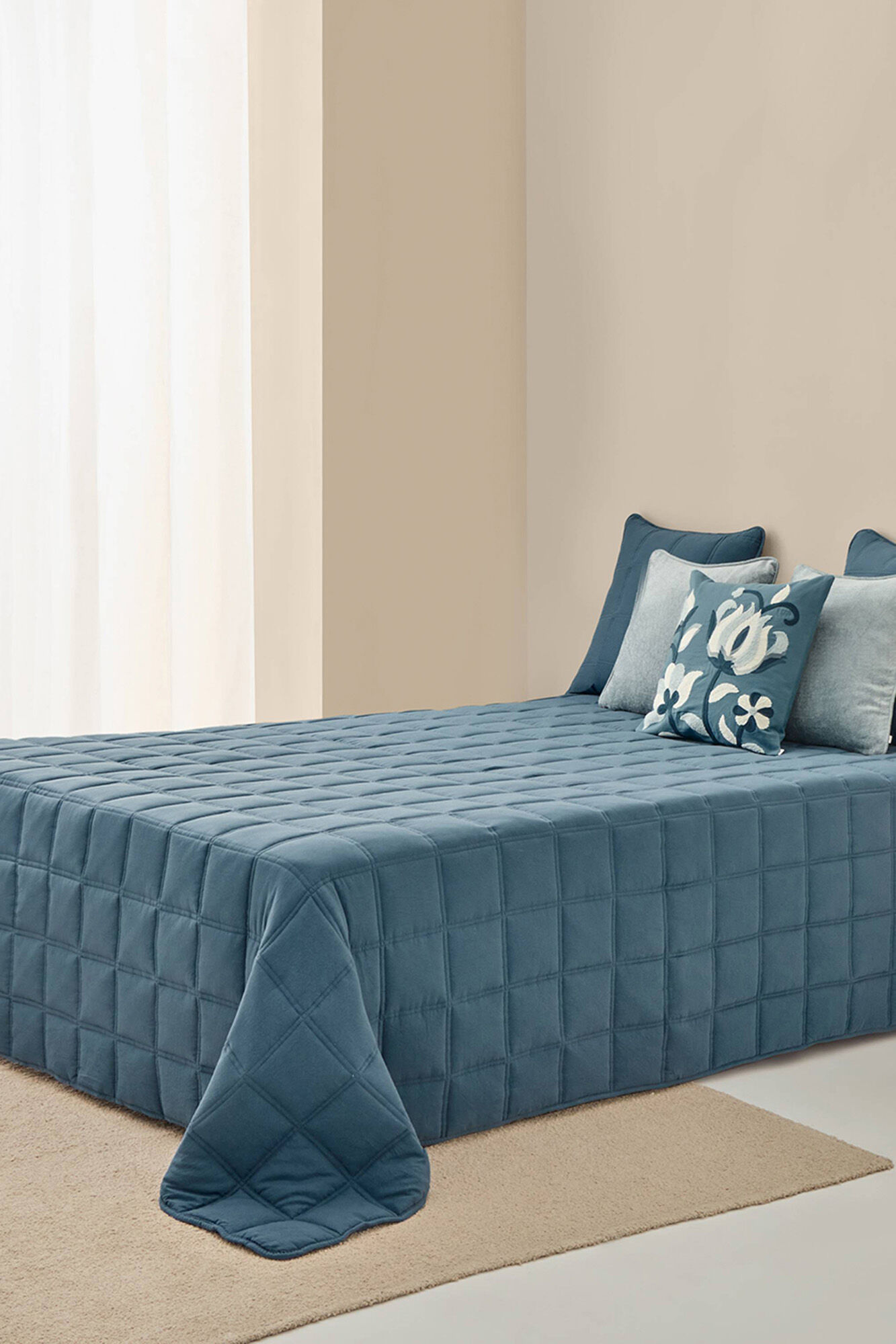 Textura Karierte Tagesdecke aus Mikrofaser