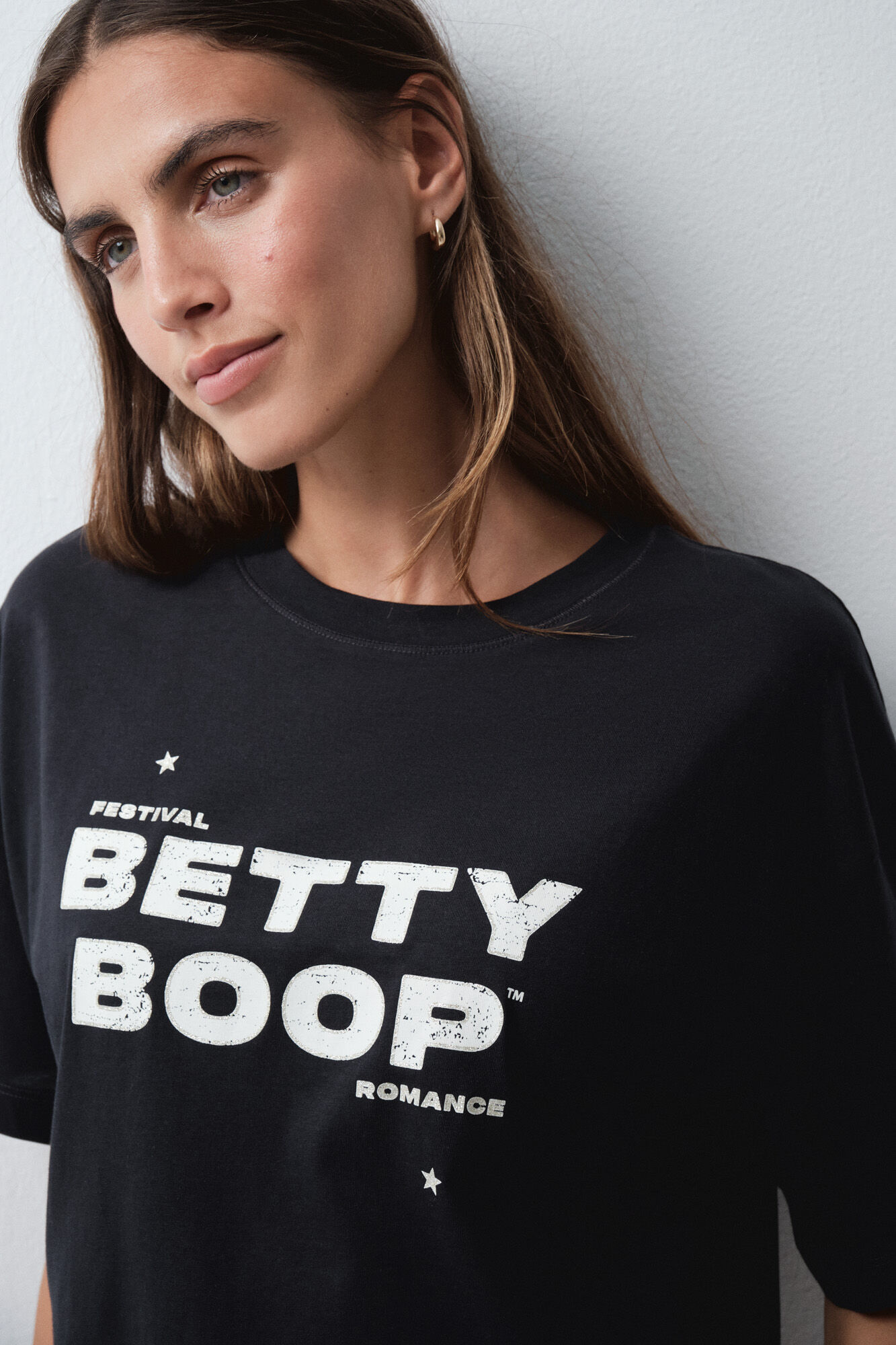 Women'secret Nuisette courte Betty Boop gris fonc&eacute;