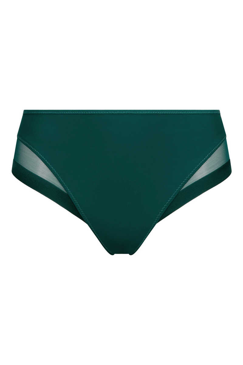 Womensecret Braga clásica de suave microfibra y detalles en malla green