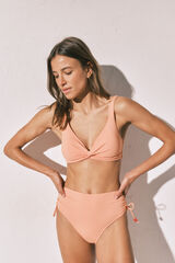 Women'secret Orange high-waisted shaping bikini bottoms red