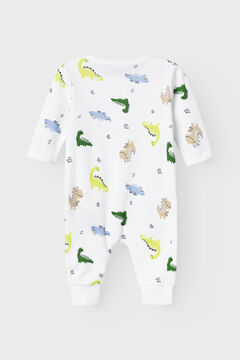 Womensecret Babyschlafanzug Jungen Dinosauriermotiv Weiß