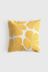 Textura Embroidered cotton floral cushion cover printed