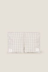 Textura Neceser de cuadros vichy coral