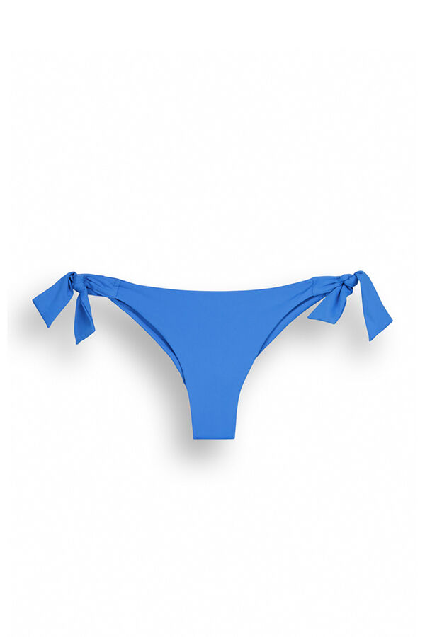 Womensecret Blue Brazilian bikini bottoms with side ties blue