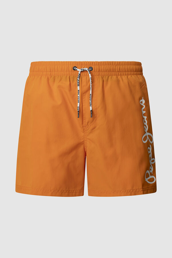 Pepe Jeans bermuda maxi mai&ocirc; com logo vermelho