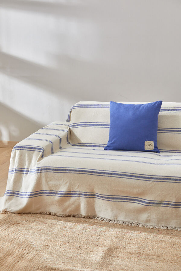 Womensecret Blue Bari woven stripe bedspread blue