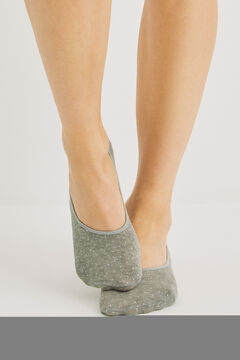 Womensecret Grey cotton no-show socks grey