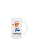 Mr. Wonderful Beer mug - Mum with claws, mum with mug printed
