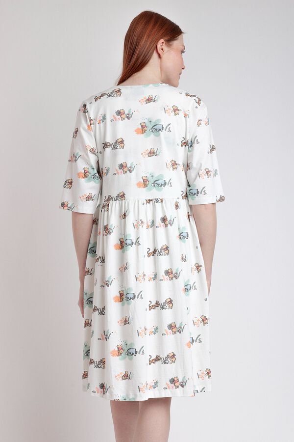 Admas Maternity-Morgenmantel midi Winnie the Pooh Grau