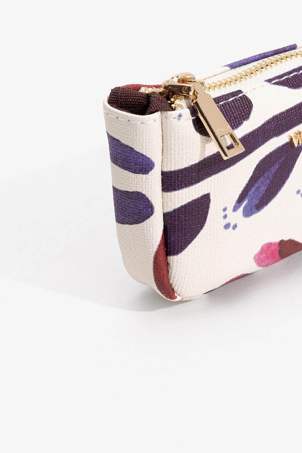 Vilanova Bolsinha pequena com estampado floral cru