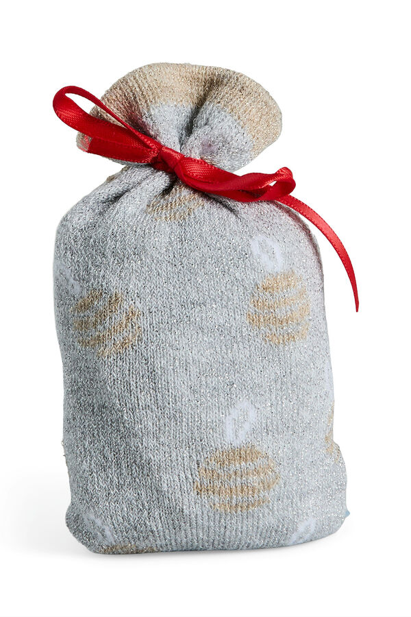 Pieces Weihnachtssocken Grau