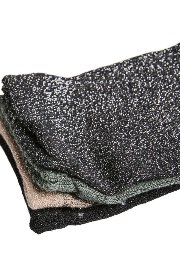 Pieces Lurex 4-pack socks green