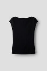 Lmtd Camiseta manga corta canal&eacute; el&aacute;stico negro