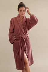 Womensecret Cotton towelling bathrobe Ružičasta