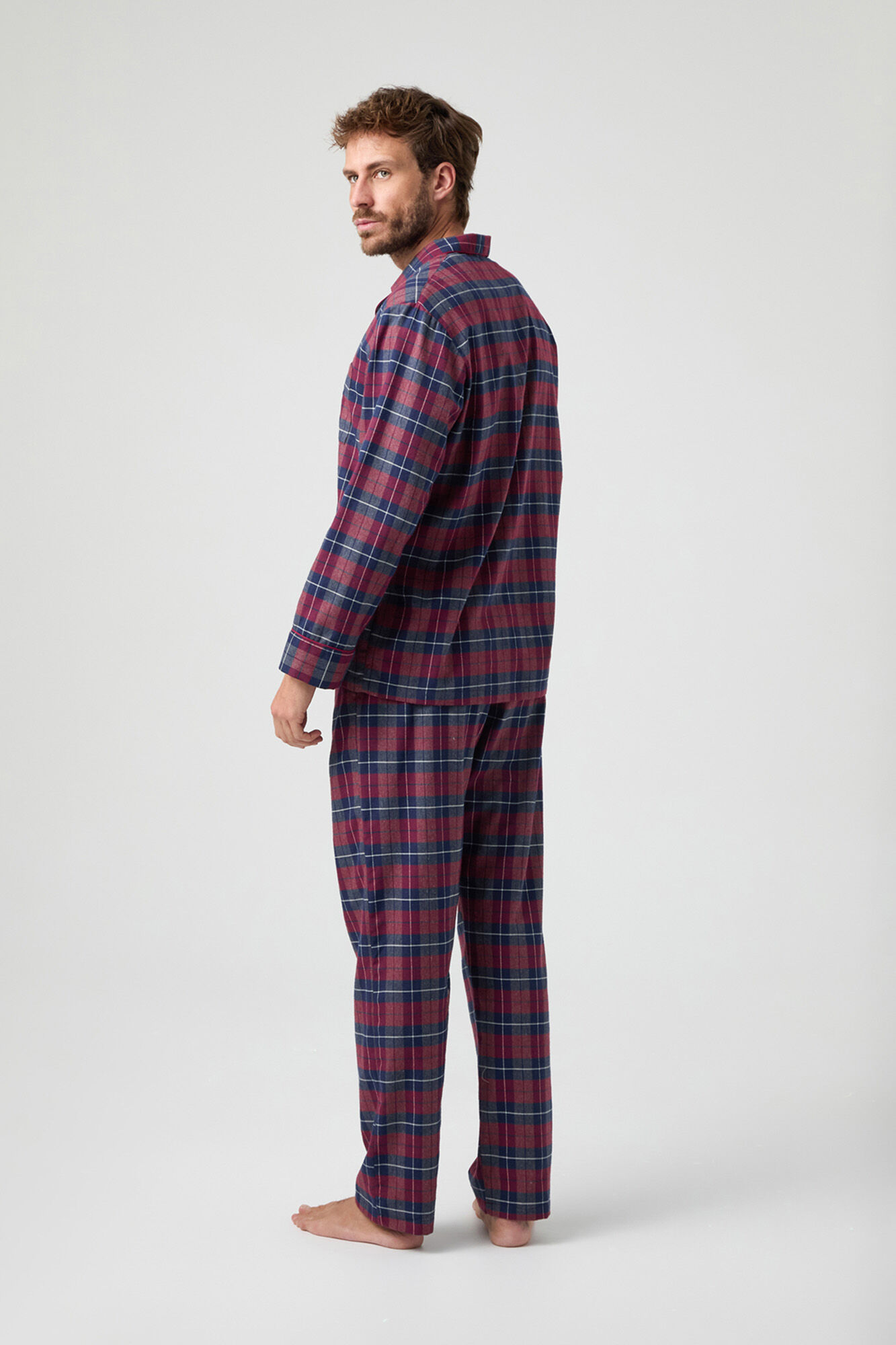 Kiff-Kiff Pijama Kiff Kiff Franela Cuadros Azul Rojo