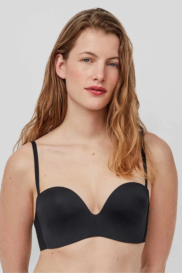 Gisela Removable extreme neckline bra Schwarz